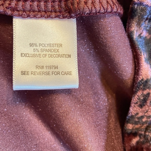 Unity World Wear Velvet Tunic Top Boho Paisley Print Lace Sequins Tie Neck 2X - Picture 6 of 6